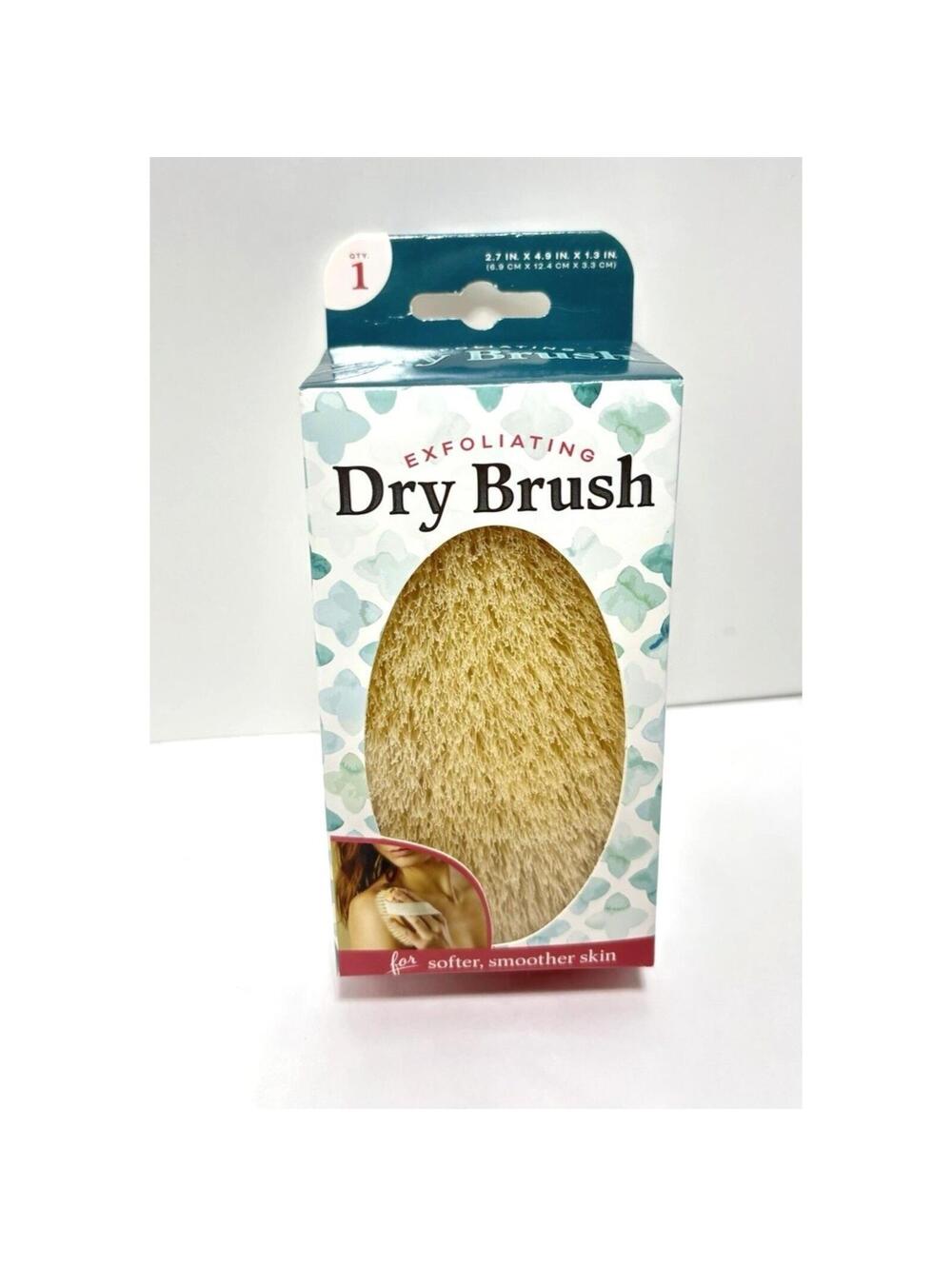 Exfoliating Body Dry Brush Soft Natural Bristle Skin Care Spa Tool Gentle Scrub